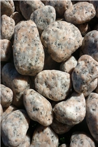 Natural Gravel Pebble for Decoration, Yellow Granite Pebbles