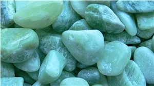 Polished Jade Gravel Pebble, Green Marble Pebbles