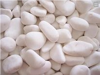 Snow White Pebble Stone, White Marble Pebble Stone