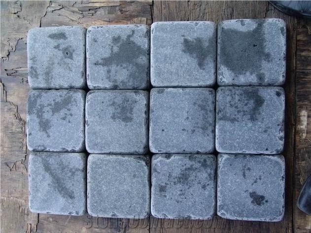 China Basalt Tumbled Cube ,tumble Cobble Stone