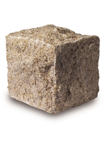 China Granite G682 Natural Splitted Cube,China Yellow Granite Cobbles