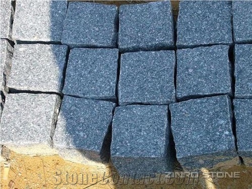 China Green Porphyry Cube ,cobble Stone