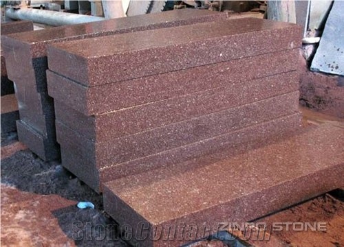 Red Porphyry Step, Step Block, Porphyry Red Granite Steps