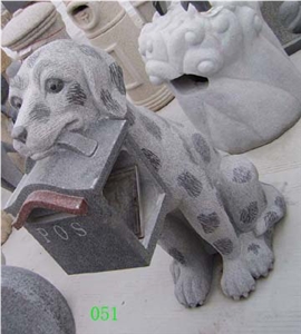Animal Stone Sculpture, Grey Granite Sculpture