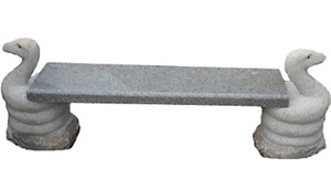 Stone Animal Bench, Stone Grey Granite Bench