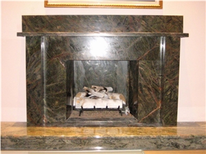 Forest Green Marble Fireplace Mantel