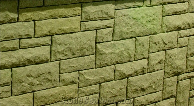 St. Margreter Sandstein Mushroomed Wall Stone, St. Margreter S ,stein Grey Sandstone