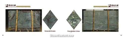 Emerald Green & Everglades Linea,Green Granite Slabs & Tiles