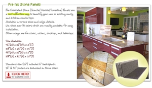 Pre- Fab Granite Countertops, Panels