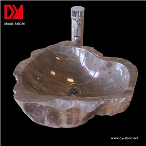 DaYang Stone Sink Mic056,Brown Marble Sink