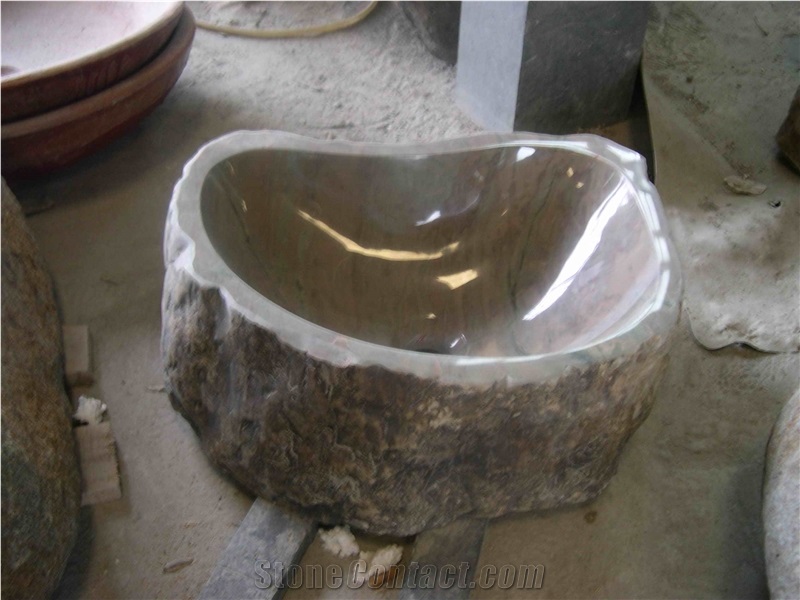 DaYang Stone Sink Mic056,Brown Marble Sink