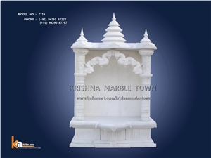 Ambaji White Marble Home Temple
