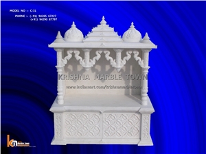 Ambaji White Marble Home Temple