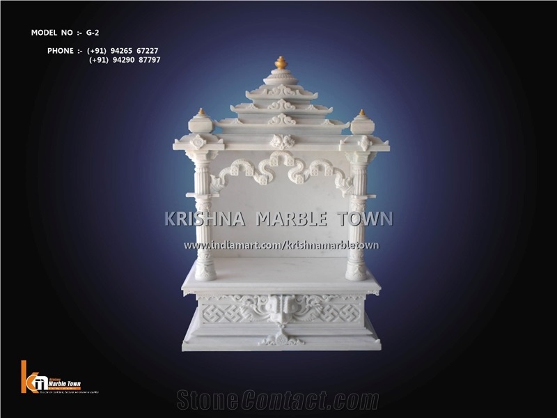 Ambaji White Marble Home Temple White Marble Art Works From