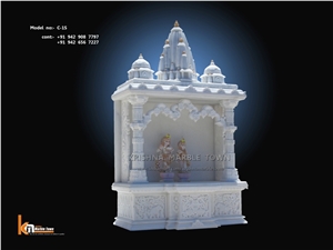 DECORATIVE MARBLE HOME TEMPLE, White Marble Artifacts, Handcrafts