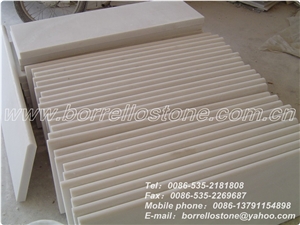 Pure White Marble Stair Tread