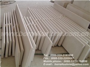 Pure White Marble Stair Tread