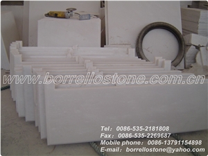Pure White Marble Stair Tread