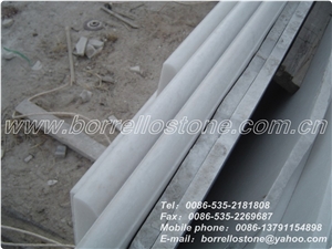 Pure White Marble Stair Tread