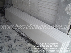 Pure White Marble Stair Tread