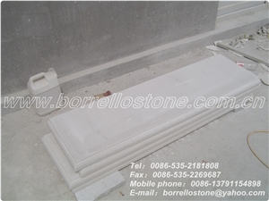 Pure White Marble Stair Tread