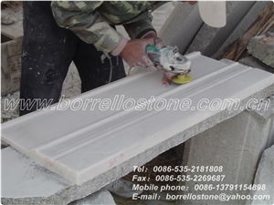 White Marble Baseboard, China White Marble Molding, Border