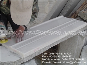 White Marble Baseboard, China White Marble Molding, Border
