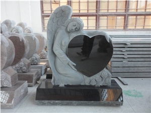 Angel Heart Memorial Monument, Shanxi Black Granite Monument