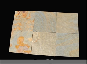 Decorative Flooring Stone, China Yellow Slate Slabs & Tiles