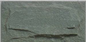 Mushroom Stone for Wall Tiles, Green Slate Mushroom Stone