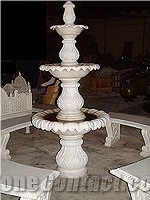 White Marble Fountain, White Sandstone Fountain