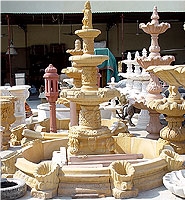Yellow Marble Fountains