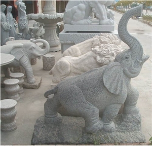 Stone Sculpture, Grey Granite Sculpture