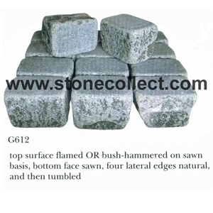 G612 Green Granite Tumbled Paving Stone
