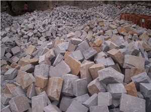 Kandla Grey Sandstone Cubes, Kandla Gray Cobbles Stone,Delhi Grey Sandstone Cubestone, Cobbles