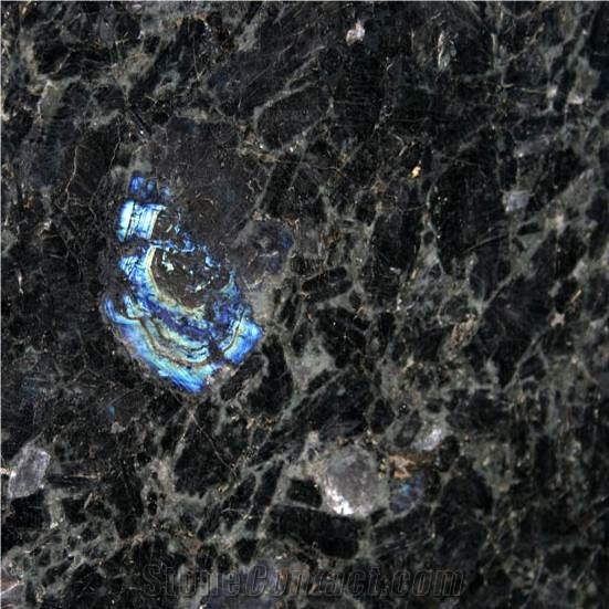 Volga Blue Granite Tile, Ukraine Black Granite