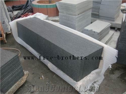Flamed G654 Grantie Slabs & Tiles Padang Dark Granite Tiles & Slabs, Dark Grey China Black Granite