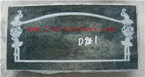 US Markers Style Monuments, Green Granite Slant Grave