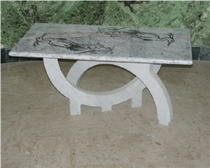 Bianco Gioia Marble Table, White Marble