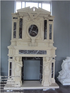 White Marble Fireplace