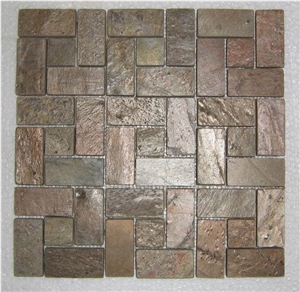 Copper Multicolor Quartzite Mosaic