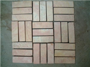Pink Slate Mosaic, Yellow Slate Mosaic