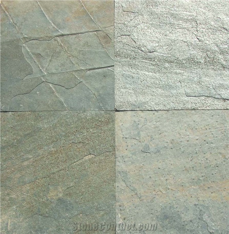 Zeera Green Slate Tiles, India Green Slate