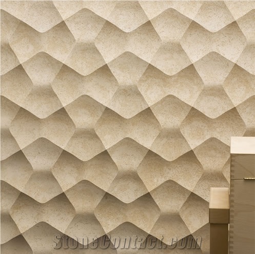 stone 3d Cnc Carving Wall Panel, Thickness: 25mm