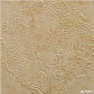 3d Cnc Natural Sunny Beige Stone Panel, Beige Marble Building, Walling