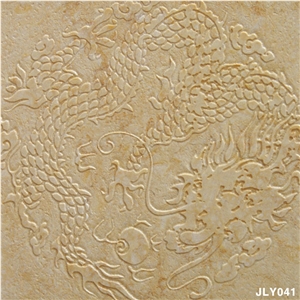 3d Cnc Natural Sunny Beige Stone Panel, Beige Marble Building, Walling