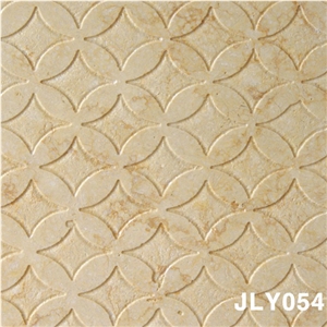 3D Natural Golden Beige Marble Wall Panel