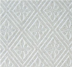 Decorative Natural White Stone 3D CNC Wall Panel, 3D CNC Stone Panel White Marble Cnc Wall Panel