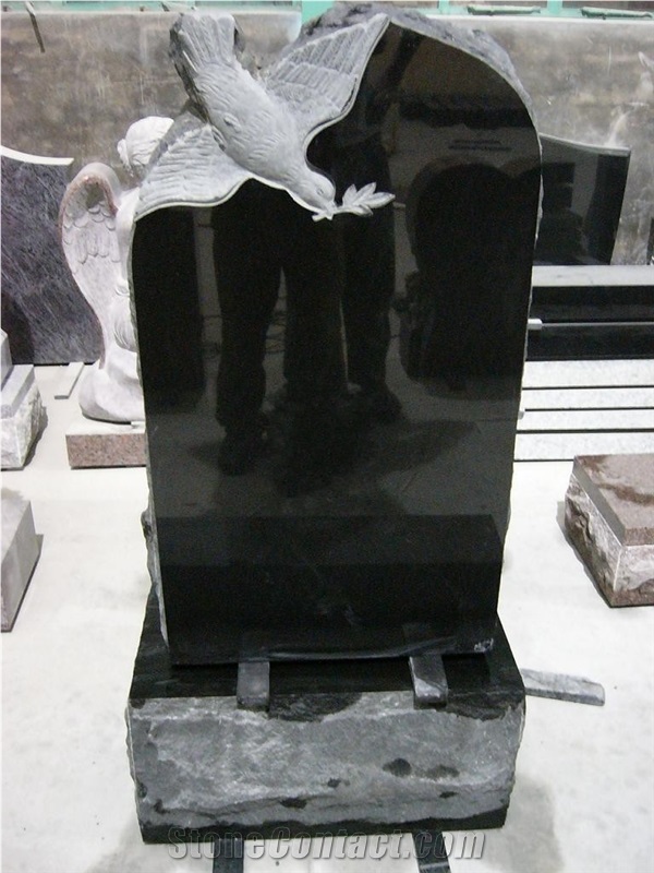 Russian Tombstone, China Black Granite Tombstone