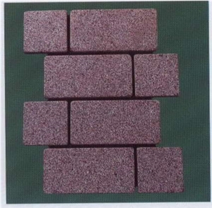 Landscaping Stone, Paving Stone Red Granite Cobble, Pavers